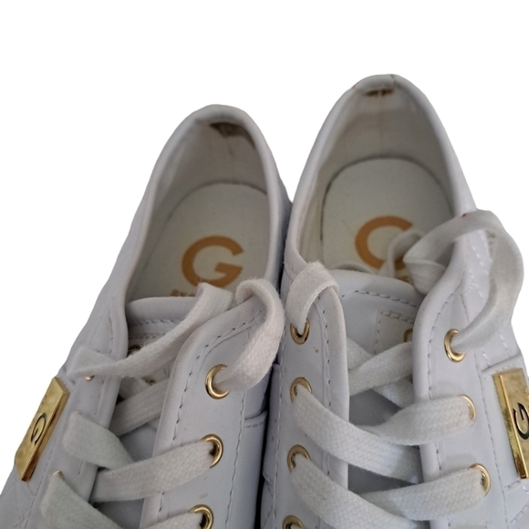 Womens G By Guess White Leather look Quilted Pattern leather sole coastal 6.5 - Picture 7 of 11